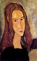 Modigliani-Testa di Jeanne Hebuterne verso destra