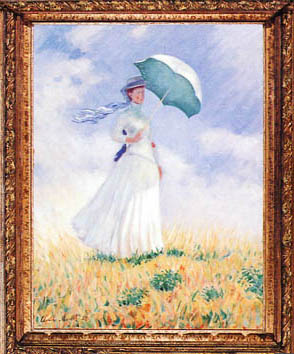 Monet - Dama con ombrellino, cm 60x80