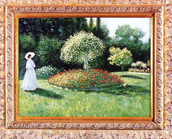 Monet - Dama in giardino, cm 60x80