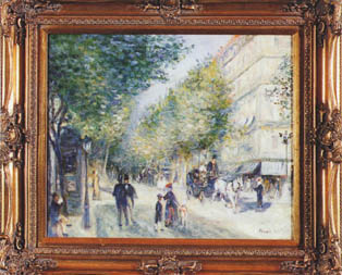 Renoir - Boulevard a Parigi, cm 80x60