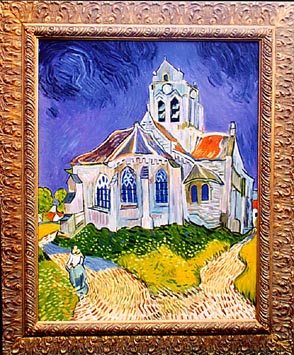 Van Gogh - La chiesa di Auvers, cm 70x90 