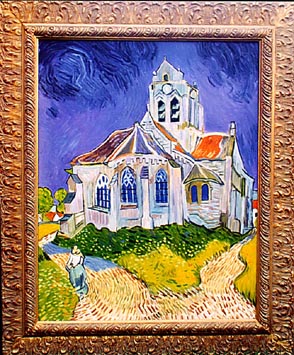 Van Gogh - La chiesa di Auvers, cm 70x90